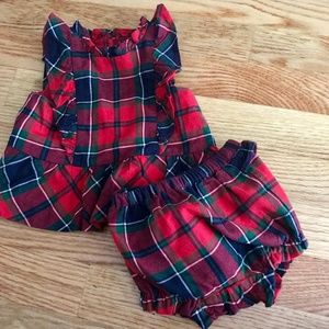 Janie and Jack Christmas Outfit 0-3 Months